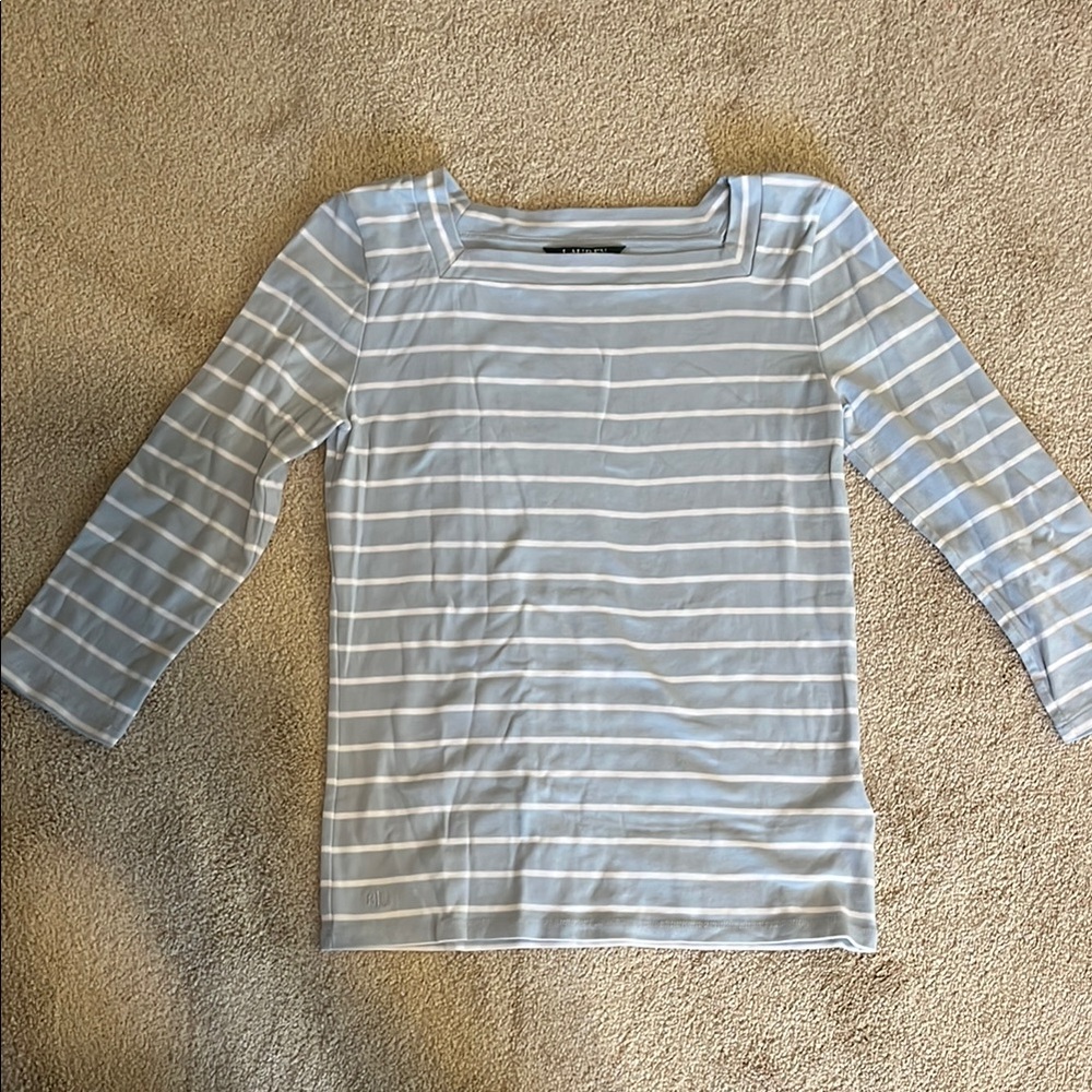 Blue and White Striped Ralph Lauren top